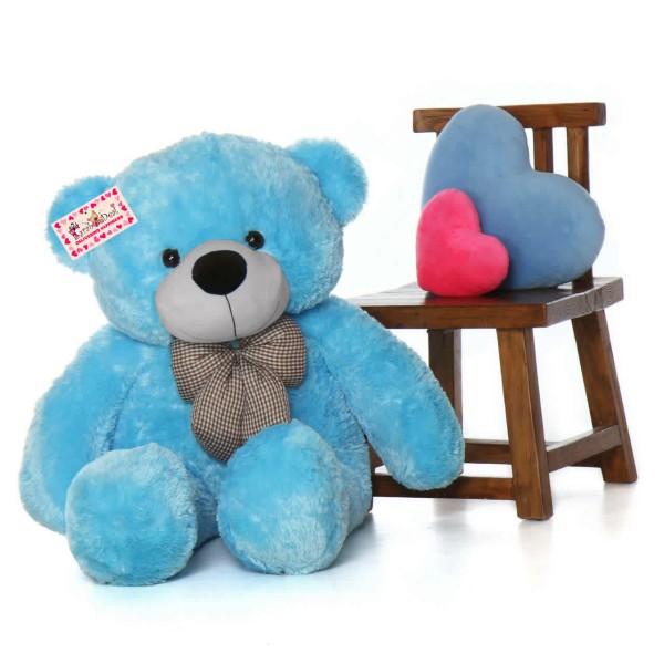Original 5 Feet Huge Blue Teddy Bear Soft Toy 152 cm